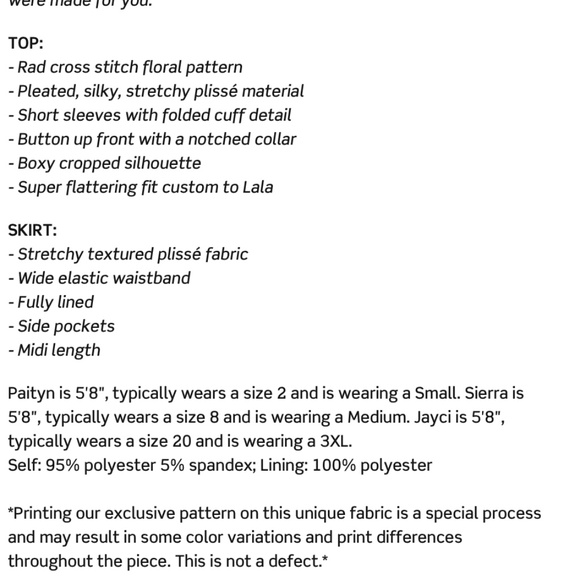 Dressed in Lala Ćest la Vie Plissé Skirt Set in Cross Stitch Floral - 2X - Picture 5 of 10